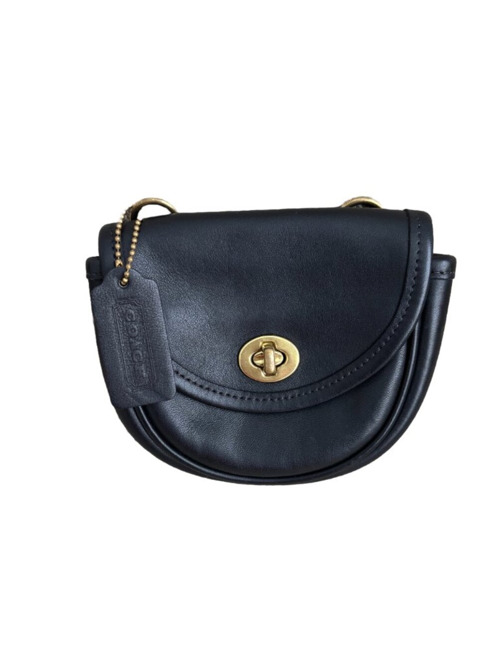 Vintage Coach 9826 Mini Belt Bag Black Leather